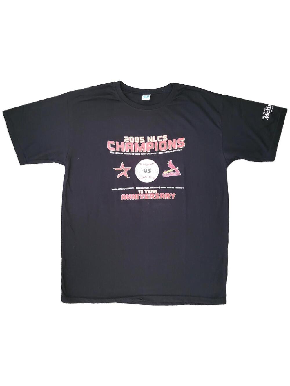 Houston Astros Men's XL TShirt Black 2005 NLCS Champions 10 Year Anniversary MLB